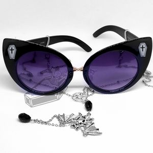 Cat Ear Coffin Sunglasses Handmade 100% Customizable US Seller